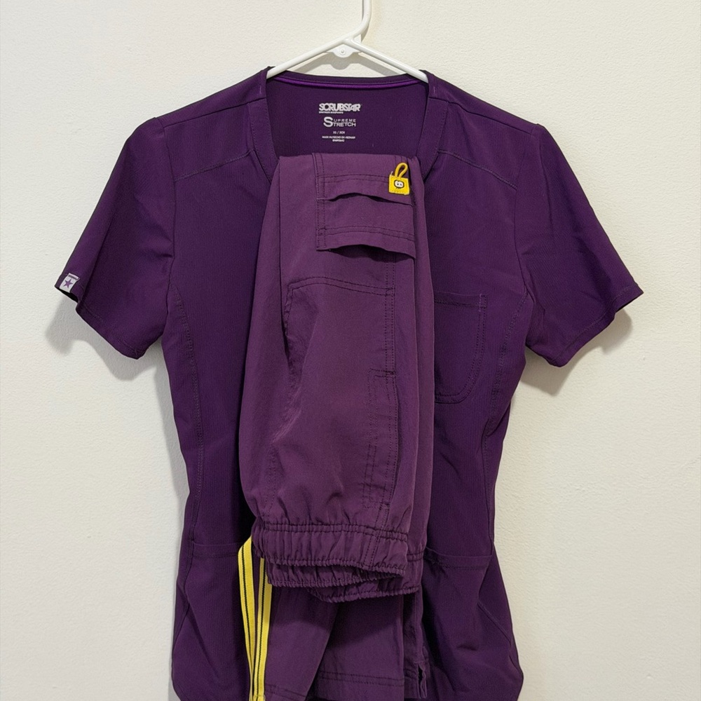 Scrubstar Supreme Stretch Scrub Set – XS/M – Digital Grape